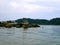 A view of ancient rocks at seaside of pangkor island, Malaysia