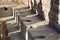 View of the ancient Roman ruins of Ephesus Anatolia, Turkey. Roman public toilet