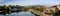 View From The Ancient Suspension Bridge Of Saint Martin D`Ardeche To Aigueze France