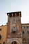 View of the ancient tower of Ponte Pietra, Verona, Italy.