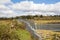 View of an animal or wildlife overpass crossing a highway in the