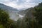 view of the annapurna himalaya mountains with cloud and grain in foreground, nepal famous