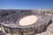 View of the antique theatre and arena of Nimes