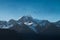 View of Aoraki Mount Cook and Mount Tasman from Lake Matheson, New Zealand