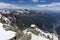 A view of the Aosta Valley from the summit of Punta Helbronner.