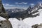 A view of the Aosta Valley from the summit of Punta Helbronner.