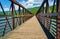 View of an Appalachian Trail Footbridge over the James River