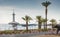 View on the Aqaba gulf and marine underwater observatory, Eilat, Israel