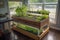 view of aquaponics and hydroponic system, showcasing the simplicity of the design