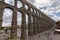 View of the aqueduct of Segovia Spain