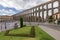 View of the aqueduct of Segovia Spain