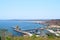 View of Arabian Sea and Jetty from Ratnadurg Fort, Ratnagiri, Maharashtra, India...