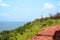 View of the Arabian Sea from the walls of the fort Aguada, Goa, India.