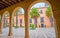 The view through the arcade, Alcazar, Jerez, Spain