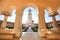 View from the arcades of the Bell tower of The Coronation Cathedral in Alba Iulia