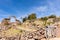 View of Arch Gate on Taquile Island in Lake Titicaca in Peru