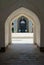 View from the arch to a street in the historical part of Yazd, Iran.