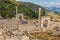 View of the arches of Claudius and the honorific columns at the southern entrances to the Upper Agora, Sagalassos, Turkey