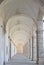 View of the arches in the cloister at Certosa di San Giacomo, also known as the Carthusian Monastery, on island of Capri, Italy.