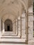 View of the arches in the cloister at Certosa di San Giacomo, also known as the Carthusian Monastery, on island of Capri, Italy.
