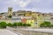 view of the area of â€‹â€‹the church of the cathedral of Lisbon from the field of onions.