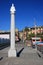 View of Arenzano with the main street of the town of the western Ligurian Riviera