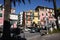 View of Arenzano with the main street of the town of the western Ligurian Riviera