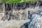 View on Argentiere glacier. Hiking to Argentiere glacier with th