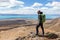 View of Argentinean lake, from the top of mount `Cerro Moyano