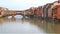 View of the Arno River from the embankment in Florence, in the Ponte Vecchio