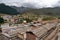 The view around Tibetan Temple Serti Gompa with the mountain r