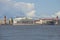 View of arrow of Vasilevsky island in early may. St. Petersburg