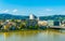 View of the Ars Electronica museum of science in the Austrian city Linz....IMAGE