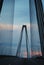 View of the Arthur Ravenel Jr.bridge at sunset.