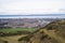 View from Arthur's seat Edinburgh over the hills and sea