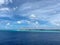 A view of the Aruba coastline from a cruise ship coming into port