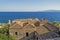 View as seen from Monemvasia castle Laconia Peloponnese Greece