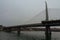 View of the Ataturk Bridge in Istanbul in rainy weather. Turkey