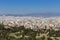 View of Athens city and la mountain in background