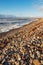 View on Atlantic ocean, Strandhill beach, county Sligo Ireland. Warm sunny day