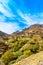 View of the Atlas mountains landscape, Morocco, North Africa. Vertical