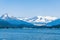 A view from Auke Bay towards the Mendenhall valley on the outskirts of Juneau, Alaska