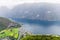 View of the Aurlandsfjord landscape, Norway