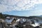 View on the Austrian village MÃ¶sern in Tirol with cloudy sky