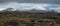 View during auto trip in West Iceland, Snaefellsnes peninsula, View Point near Svortuloft Lighthouse. Spectacular black volcanic