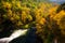 View of autumn color along the Gunpowder River from Prettyboy Da