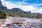 View of the Auyantepui. La Gran Sabana plain at kamarata valley