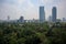 View of the avenue paseo de la reforma seen from the chapultepec castle