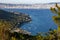 View of Aya Nikola beach from the top of Buyukada and Istanbul beaches in the background