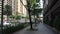 View of the Ayala Avenue with many trees in Manila